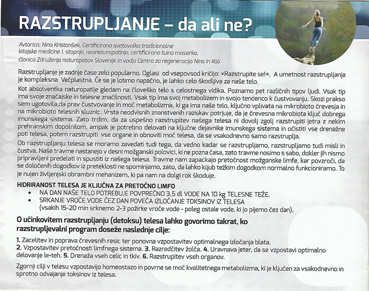 članek raztruplanje, nina in kali, raztruplanje